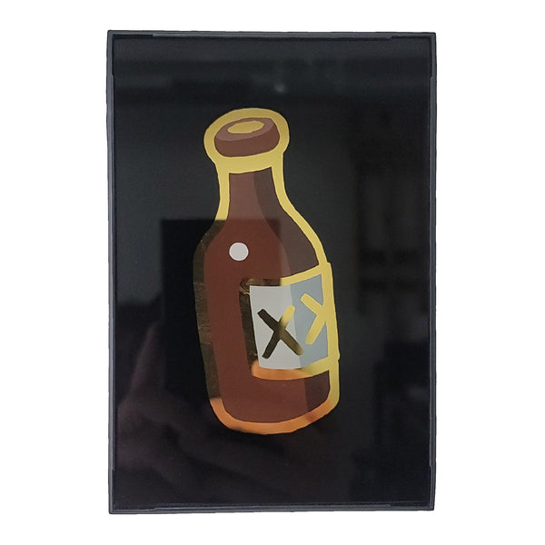 Edition 2 - Bottle - Reverse Glass Gold Leaf Painting
